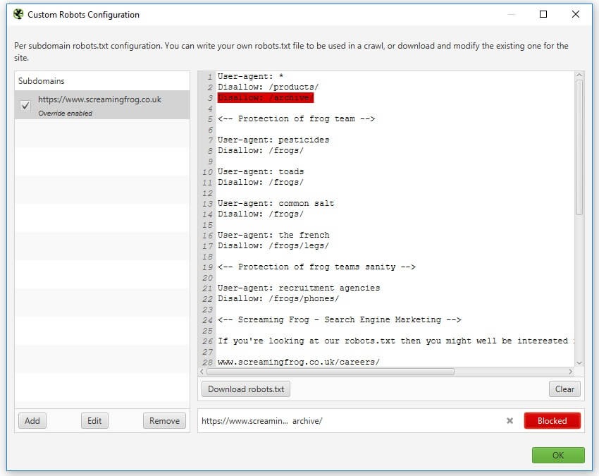 Custom Robots Configuration : Personnaliser et tester les directives robots.txt